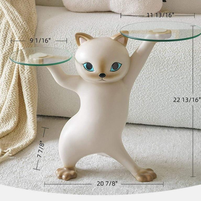 23''H, Enchanting Cat Side Table - Walmart.com