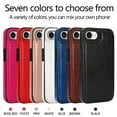 thumbnail image 6 of For iPhone 16e Wallet Case with Card Holder, PU Faux Leather Kickstand Card Slots Case, Double Magnetic Clasp and Durable Shockproof Cover, 6 of 12