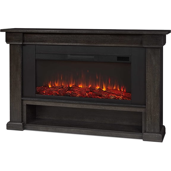 Real Flame Bristow 66" Landscape Electric Fireplace in Weathered Wood