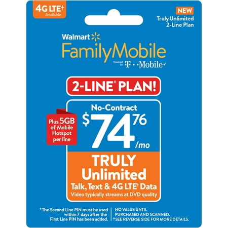 Unlimited Hotspot Plans >> Walmart Family Mobile 74 76 Truly Unlimited 2 Line Plan W 5gb Of Unlimited Hotspot Plans >> Walmart Family Mobile 74 76 Truly Unlimited 2 Line Plan W 5gb Of