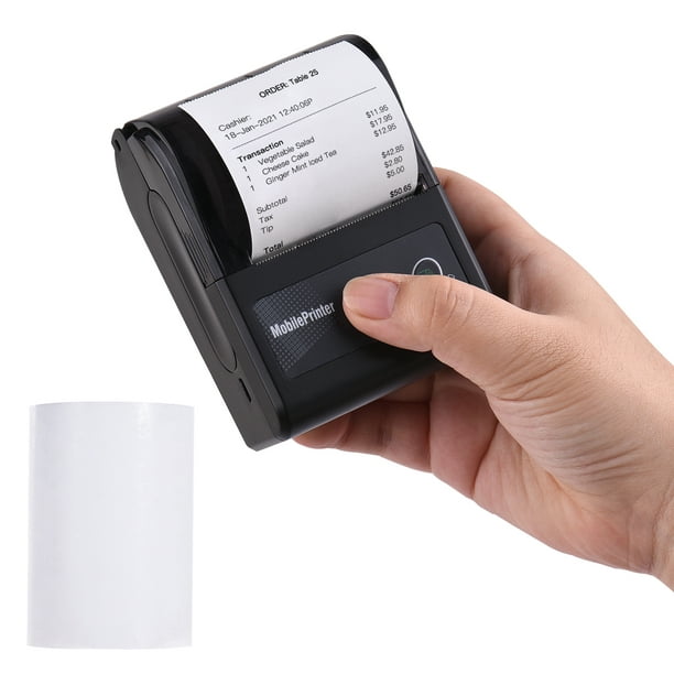 Mini imprimante thermique Bluetooth sans fil, impression de reçus