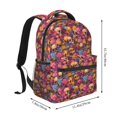 thumbnail image 2 of Fotbe Skull blue daisy flower Pattern Casual Backpack for School, Travel, and Outdoor Activities - Durable, Lightweight, and Comfortable, 2 of 5