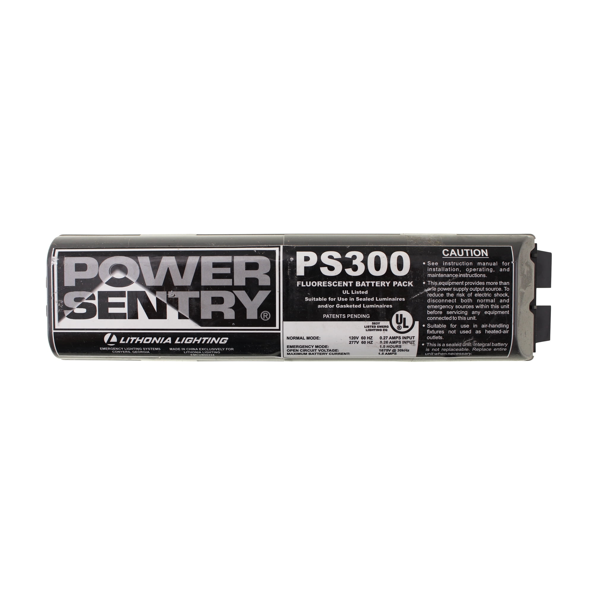 Lithonia PS300 Fluorescent Battery Pack, Emergency Ballast, 90 Min, 120