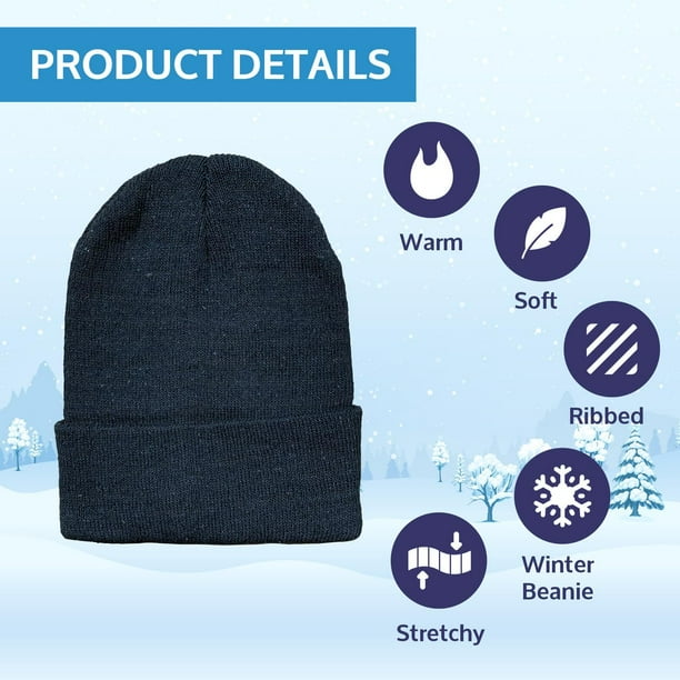 24 Piece Winter Set - 12 Pack Warm Beanie Hats + 12 Pairs  display picture 2