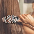 thumbnail image 3 of Bohemian Tribal Print Hair Brush, Vintage Pattern Paddle Comb with Soft Bristles, Suitable for All Hair Textures, 3 of 7