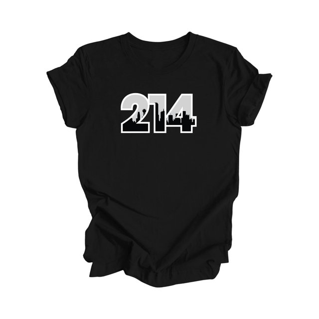 214 Dallas Texas USA Code Régional Skyline de la Ville Cadeau - T-Shirt Unisexe - Inspired X