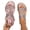 Pink, variant on Dakaela Womens Sandals Dressy Summer Comfortable Rhinestone Bohemian Flats Elastic Ankle Strap Walking Shoes for Wedding Vacation Pink,7
