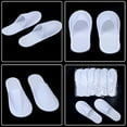 thumbnail image 4 of 20 Pairs Closed Toe Disposable Slippers Women Men Ultra-Thin Brushed Plush Non- Disposable Slippers for Hotel Home, 4 of 5