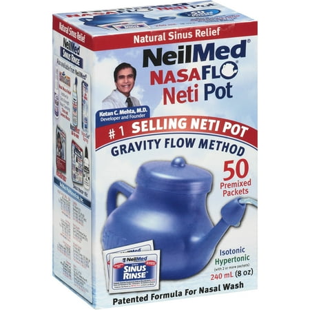 Nasaflo Neti Pot  Nasal  Wash 50 count Walmart com