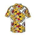 thumbnail image 4 of Xecao Cute Dog print Hawaiian shirt - a stylish short-sleeve button-down for men, perfect for casual beach and tropical outings., 4 of 9