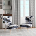 thumbnail image 2 of Designart "Cubist Symphony Black Blue Fusion" Black Cubism Upholstered Accent Chair - Modern Arm Chair For Bedroom, 2 of 5