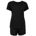 thumbnail image 6 of Fruit of the Loom Women's Soft and Breathable Short Sleeve Crew Top & Pajama Short Set, Sizes S-4X, 6 of 11