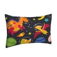 thumbnail image 2 of Balery Dinosaurs in Space Bedding Queen Pillow Cases - Envelope Closure - Soft Brushed Microfiber Fabric - Shrinkage and Fade Resistant Pillow Cases-16"x24", 2 of 9