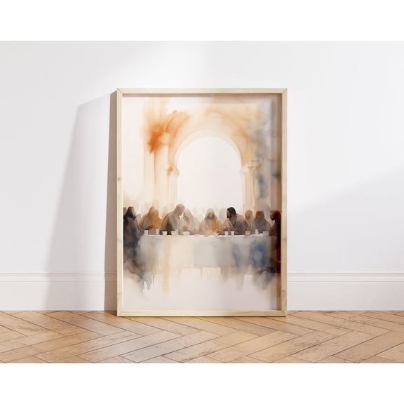 The Last Supper Christian Home Wall Decoration, Unframed Paper Poster 8x10in