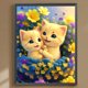 thumbnail image 1 of Cuadros Decorativos 5D bricolaje taladro redondo completo diamante pintura gato Kit decoración del hogar arte artesanal (9) Wdftyju embutido en tela, 1 of 1