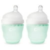 Gentle Bottle Silicone Wide Mouth Baby Bottle 4 oz, Mint