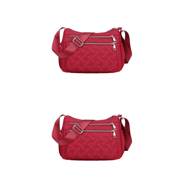 maskred Sac Messager Premium Grande Capacité pour Sac Bandoulière Polyester Multifonction Cadeau Premium Multiple Occasions Bordeaux 2Set