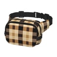 thumbnail image 3 of The Double-Layer Waist Bag Features A 6.3×9.1×2.8in Nylon Zipper And A Pull With A Zipper Compartment Sandybrown Buffalo Plaid Check Tartan Scotland_4, 3 of 8