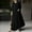 Black, variant on Babysbule Dresses For Women Fashion Ladies Casual Stylish V-Neck Solid Summer Long Sleeve Pockets Maxi Dress