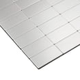 thumbnail image 2 of Subway Silver Stainless Steel 12.2 in. X 11.81 in. X 5 mm Metal Peel and Stick Wall Mosaic Tile (6 sq. ft. / case), 2 of 5