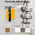 thumbnail image 4 of Charcrocsm Shower Caddy, Rustproof Aluminum Bathroom Shelf Rack, Large Shampoo & Soap Holder for Corner or Over-The-Showerhead Installation, 4 of 8