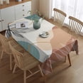 thumbnail image 2 of Brown Boho Abstract and Plant Pattern Rectangle Tablecloth 60"x84",Waterproof Polyester Rectangle Table Cloth, Wipeable Spillproof Polyester Tablecloth for Dining, Camping, Indoor and Outdoor, 2 of 5