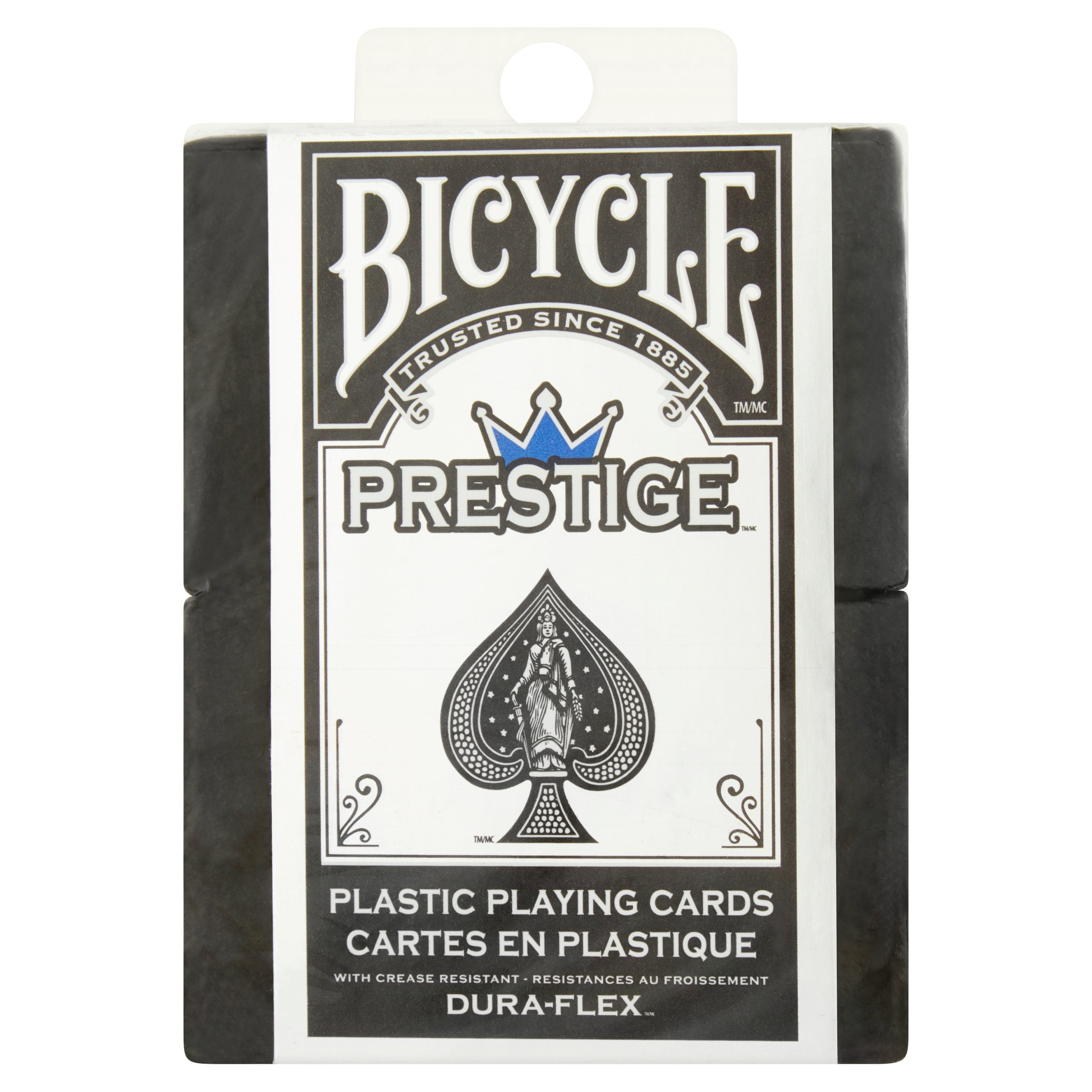 2 DECKS BICYCLE PRESTIGE 100% PLASTIC POKER PLAYING CARDS JUMBO RED BLUE NEW 