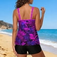 thumbnail image 6 of Womens Bathing Suits 2026 Tummy Control Swimsuits Adjustable Straps Swim Top with Sporty Pockets Boyshort Summer Swimwear, 6 of 7