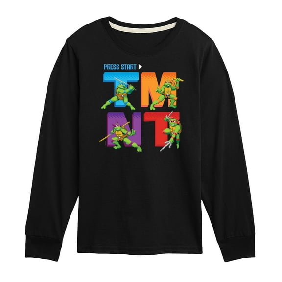 Teenage Muntant Ninja Turtles - Press Start Grid  - Toddler And Youth Long Sleeve Graphic T-Shirt