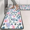 thumbnail image 2 of Kitchen Rugs Sets Of 2,Pioneer Flower Floral Print Pattern Anti Fatigue Kitchen Mat Rugs Non Slip Washable,Decorative Kitchen Floor Mats for Kitchen,Sink,Laundry,17"x47"+17"x47", 2 of 5