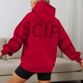 thumbnail image 2 of CAIXIA Womens Hoodies DISCIPLE Hoodie Sweatshirt Men Women Oversized Fashion Letter Printed Streetwear Hooded Pullover with Pocket,Red, 2 of 7