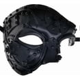 thumbnail image 3 of Cyberpunk mask Steampunk Metal Cyborg Venetian Mask, Masquerade Mask For Halloween Decoration Costume, 3 of 5