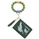 thumbnail image 2 of Cartera de cuero sintético, tarjetero, llavero, organizador y almacenamiento, pulsera de cuentas de silicona, tarjetero de color liso, llavero, billetera de cuero con flecos, compartimento para varias, 2 of 6
