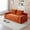 Orange, variant on 73" 2-in-1 Convertible Sofa Bed, Memory Foam Corduroy Loveseat, No Assembly, Orange