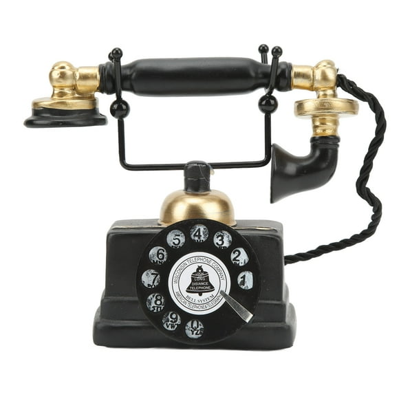 2024 Cafe Bar Store Window Vintage Telephone Model Retro Home Study Desktop Resin Telephone Model Decoration
