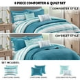 thumbnail image 5 of Madison Park Marina Comforter, Aqua - King/Cal King, 5 of 5