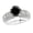 White Gold, variant on 2.55 Carat 14K White Gold Exquisite Bezel Set Princess Cut & Pave Set Round Diamond Engagement Ring w/a 1.5 Carat Round Cut Black Diamond Heirloom Quality Size: 7