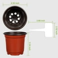 thumbnail image 4 of Elegant Choise 200Pcs Plastic Plant Pots 4.72" Flower Nursery Planters for Seedlings, 4 of 10