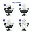 thumbnail image 4 of Floral Office Chair Slipcover, Botanical Theme Monochrome Dandelion Pattern Along in Sketchy Style, Protective Stretch Decorative Fabric Cover, Standard Size, Purpleblue and White, by Ambesonne, 4 of 5