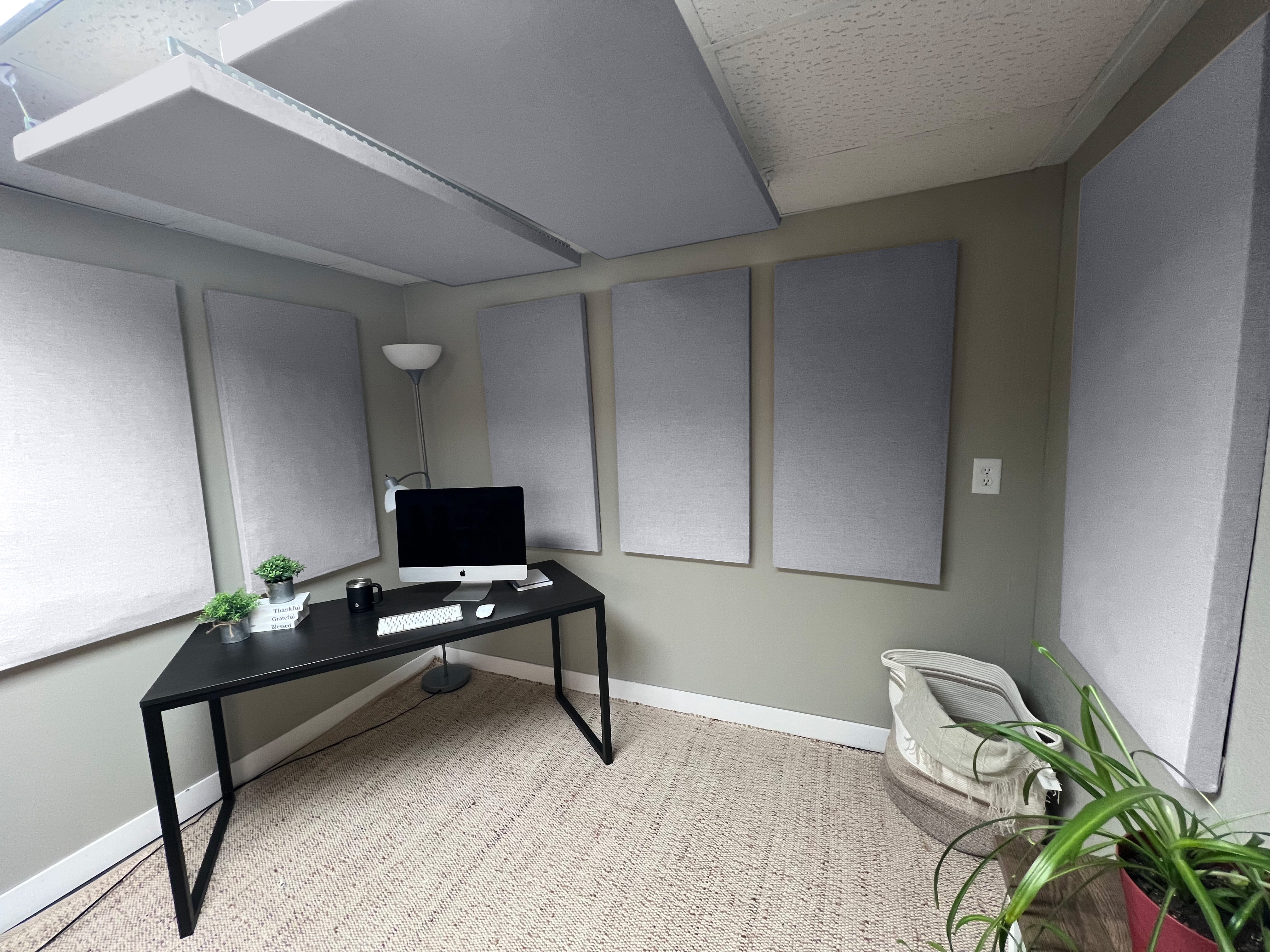 ATS Acoustics Home Office Residential Acoustic Treatment Room Kit Sound Absorbing Acoustic Panel 8 Pack for 120-200 Sq Ft (Blue Smoke)