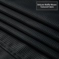 thumbnail image 2 of Haperlare Shower Curtain 72"W x 84"L Waffle Woven Textured Polyester Fabric Blackout Shower Curtain Extra Long for Bathroom Washable, Black, 1 Panel, 2 of 7