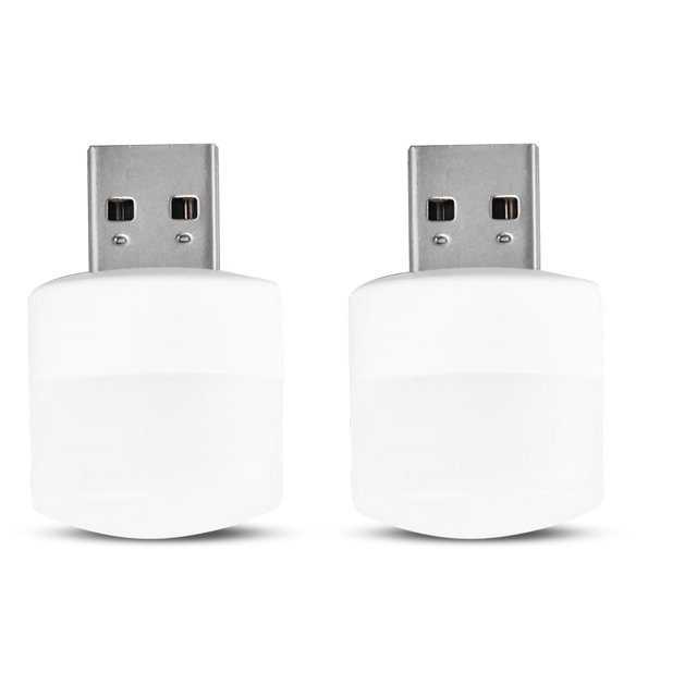 Yuarrent 2 piezas de luces de noche alimentadas por USB, luces de noche LED, sala de estar, baño, lámparas de emergencia, escalera, armario, suministros Iluminación y accesorios Luz blanca 2 piezas Yuarrent HA011964-01