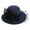 Navy Blue, variant on MANHUJI Summer Hats For Women Women'S Autumn And Winter Flowers Round Top Casual Fisherman'S Basin Cap Small Bowler Hat Hats For Women Fashionable (D,M)