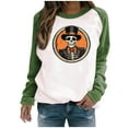 thumbnail image 2 of HOOJT Womens Halloween Shirts Oversized Loose Long Sleeve Sweatshirts Fall Round-Neck Blouses Cute Funny Printed Sweaters Crewneck Pullover Top Halloween Costumes, 2 of 7