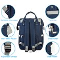 thumbnail image 5 of Baby Diaper Bag Backpack Tote Backpack Stroller Hanging Bag Travel Nappy Bag Multi-Function for Outdoor Working Mommy Bag Easy(Dark Gray), 5 of 7