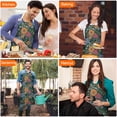 thumbnail image 4 of Pioneer Flower Floral Print Pattern Apron for Women and Men, Cotton Linen Waterproof with Pockets, Adjustable, 33x27 Inch for Kitchen, Gardening, BBQ, Salon, 4 of 6