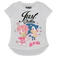 thumbnail image 4 of Sonic the Hedgehog Girls Embroidered Zip Hoodie and Graphic Tee Set, 2-Piece, Sizes 4-20, 4 of 8