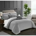 thumbnail image 2 of Chic Home Emery 7 Piece Comforter Set Casual Country Chic Pleated Bed in a Bag - Sheet Set Decorative Pillows Sham Included - Twin 66x90", Grey, 2 of 7