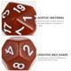 thumbnail image 4 of FELTECHELECTR Juego de dados poliédricos de 4 caras y 20 caras, acrílicos, para juegos de D&D (marrón), 4 of 6