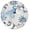 Grey/Blue, variant on SAFAVIEH Cabana Lowell Floral Indoor/Outdoor Area Rug, Grey/Blue, 5'3" x 5'3" Round